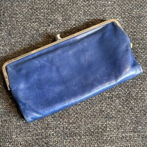 HOBO Blue Leather Lauren Wallet